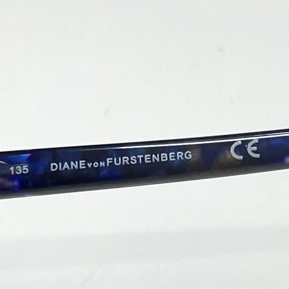 NEW Diane von Furstenberg DVF 8046 046 Matte Silver Eyeglasses Frames 51-16-135
